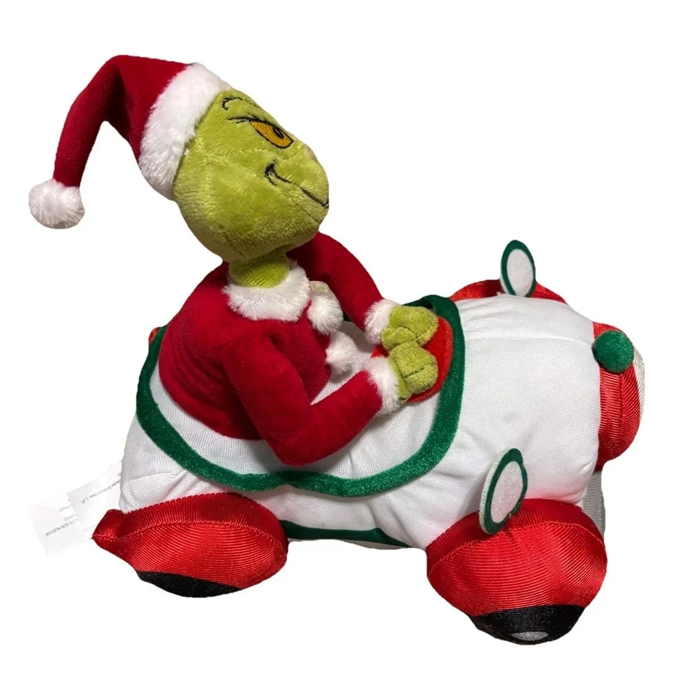 Dr Seuss The Grinch Animated Riding in White Car Your A Mean One GemmyPlush
